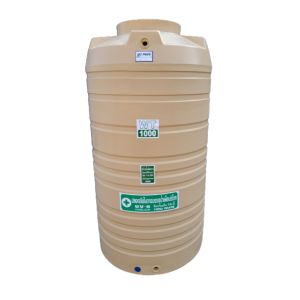 ถังน้ำบนดินพีอีขนาด 1000 ลิตร สีครีม