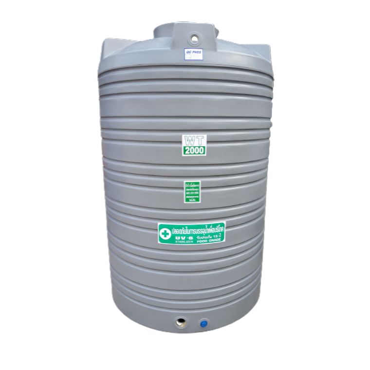 ถังน้ำบนดินพีอีขนาด 2000 ลิตร สีเทา