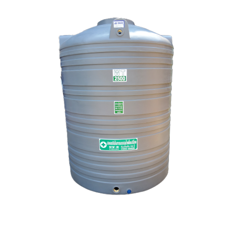 ถังน้ำบนดินพีอีขนาด 2500 ลิตร สีเทา