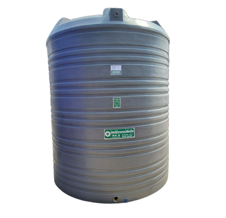 ถังน้ำบนดินพีอีขนาด 8000 ลิตร สีเทา